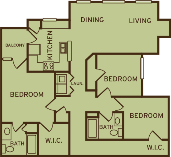 Floor Plans of Park at Kirkstall in Houston, TX
